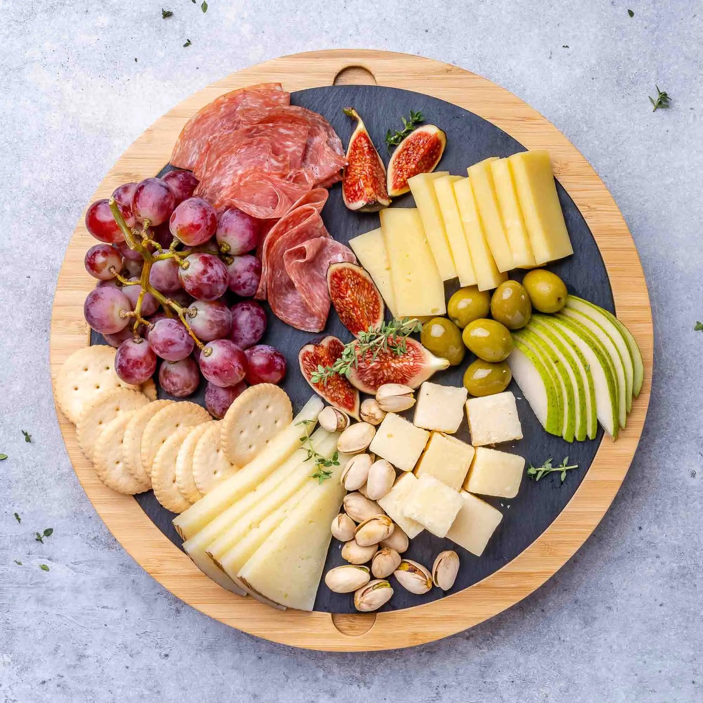 Planche de charcuterie pivotante
