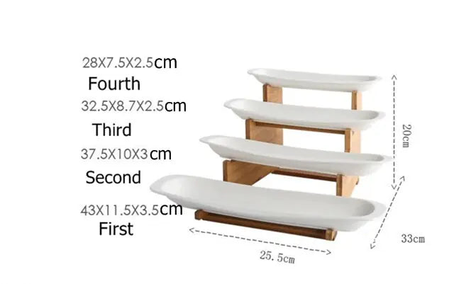 Assiette en céramique à plusieurs niveaux